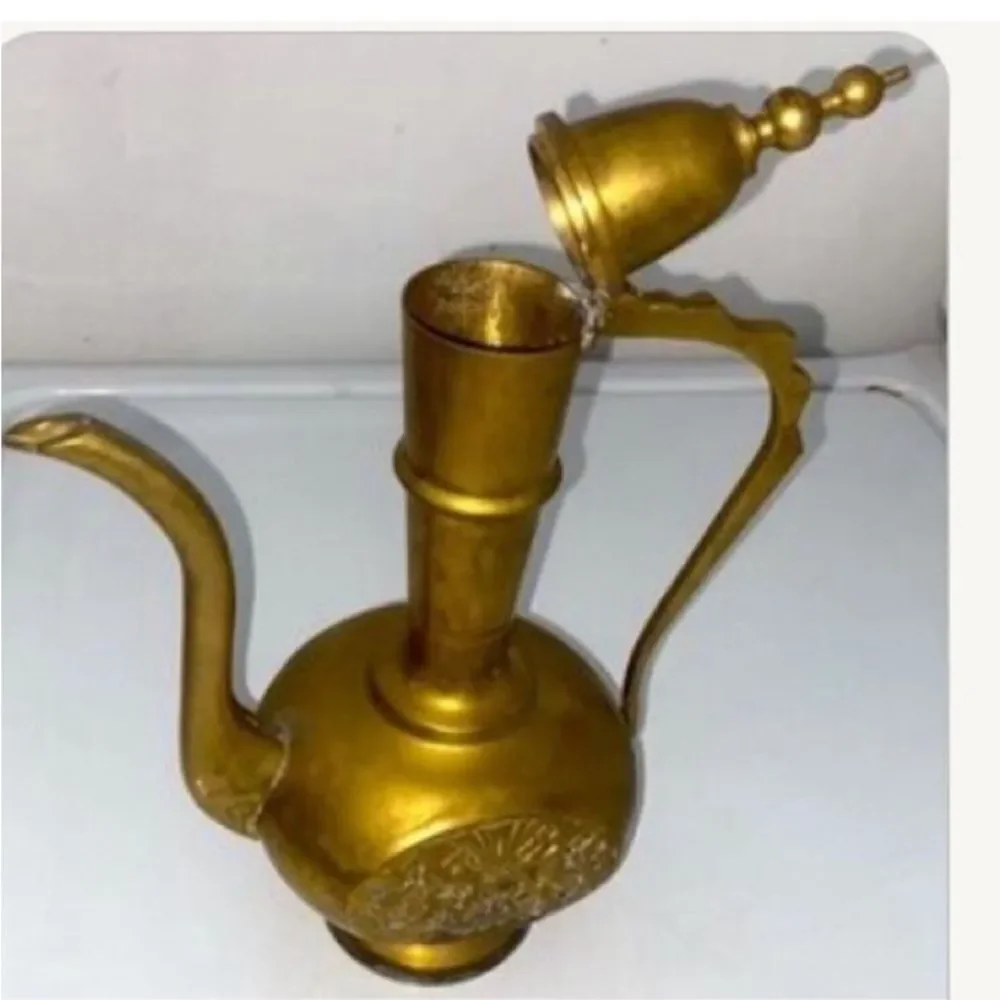 Vintage Elegant Gold Decorative Brass Pitcher